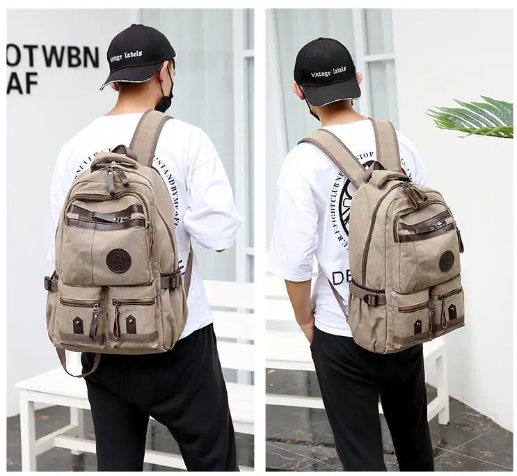 Chuwanglin fashion backpack men's laptop backpack canvas male backpacks Large capacity school bags vintage travel bag A7610
Chuwanglin fashion backpack men's laptop backpack canvas male backpacks Large capacity school bags vintage travel bag A7610