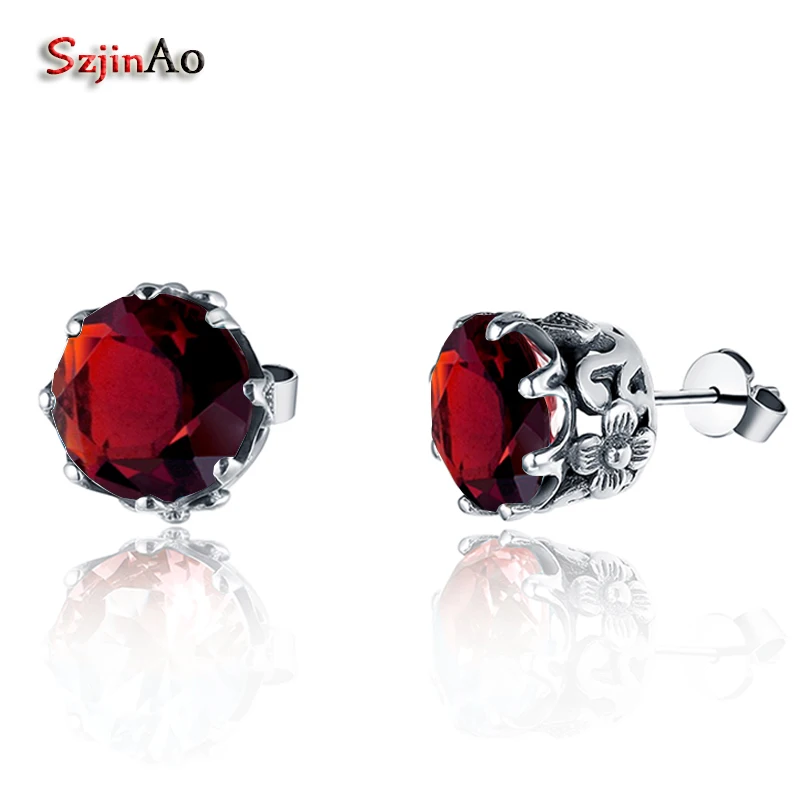 Szjinao Pure 925 Sterling Silver Jewelry For Women Wedding Earrings 1.2ct Garnet Fashion Bridal Earring boucle d'oreille
Szjinao Pure 925 Sterling Silver Jewelry For Women Wedding Earrings 1.2ct Garnet Fashion Bridal Earring boucle d'oreille