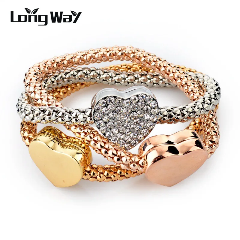 LongWay Charm Bracelets For Women Vintage Silver Color Heart Pendant Bracelets Bangles Gold Color Chain Jewellery SBR150177 
LongWay Charm Bracelets For Women Vintage Silver Color Heart Pendant Bracelets Bangles Gold Color Chain Jewellery SBR150177