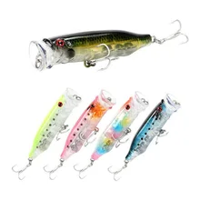 NEW Popper lure 7cm 9g unpainted fishing lures wobblers trolling top water bass bait pesca isca artificial balance weight goods