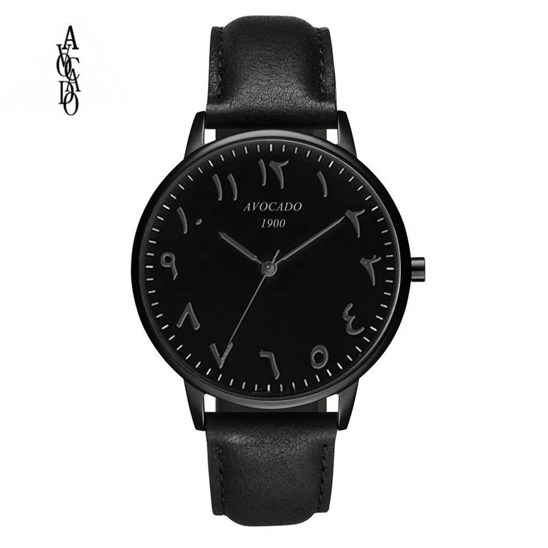AVOCADO All Black Arabic Digital Watch Quartz Movement Wristwatches Leather WatchBand Fashion Personality Timer
AVOCADO All Black Arabic Digital Watch Quartz Movement Wristwatches Leather WatchBand Fashion Personality Timer