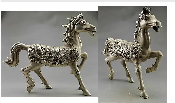 Collectible Decorated Old Handwork Tibet Silver Carved Big Zodiac Horse Statue Garden decoration bronze factory outlets
Collectible Decorated Old Handwork Tibet Silver Carved Big Zodiac Horse Statue Garden decoration bronze factory outlets