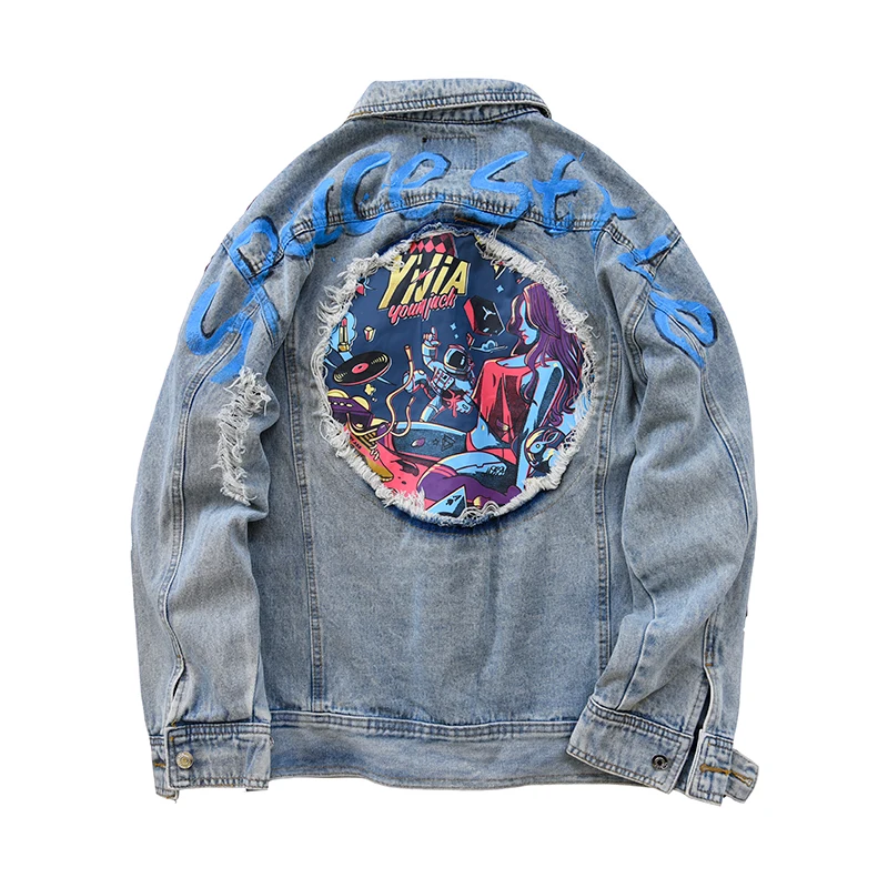 Street Brand Men Clothing Graffiti Denim Jackets Space Astronaut Cartoon Pictures Beautiful Girl Printed Casual Loose Coats
Street Brand Men Clothing Graffiti Denim Jackets Space Astronaut Cartoon Pictures Beautiful Girl Printed Casual Loose Coats