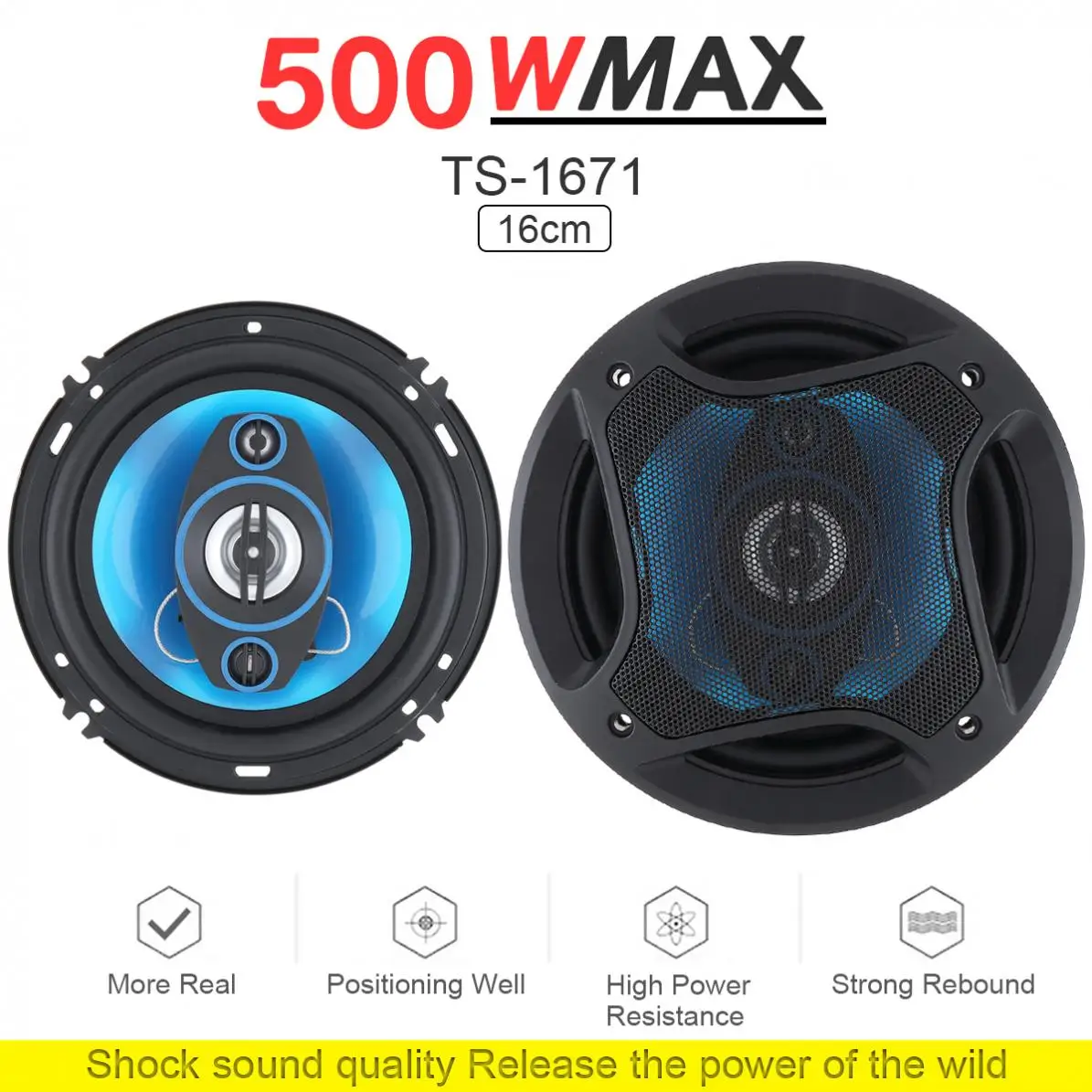 1Pair 6 Inch 500W 2 Way Car Coaxial Auto Audio Music Stereo Full Range Frequency Hifi Speakers Non-destructive Installation
1Pair 6 Inch 500W 2 Way Car Coaxial Auto Audio Music Stereo Full Range Frequency Hifi Speakers Non-destructive Installation