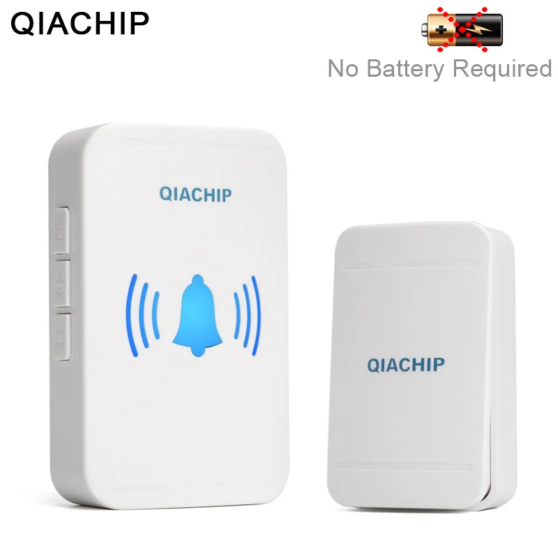 QIACHIP Self-powered Home Waterproof Wireless Doorbell No Battery LED Light 200M Home Bell 38 Melodies 4 Levels Volume Door Bell
QIACHIP Self-powered Home Waterproof Wireless Doorbell No Battery LED Light 200M Home Bell 38 Melodies 4 Levels Volume Door Bell