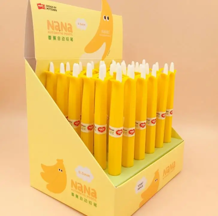 4 Pcs Kawaii Silicone Banana Press Automatic Mechanical Pencil School Supply Student Stationery 0.5mm
4 Pcs Kawaii Silicone Banana Press Automatic Mechanical Pencil School Supply Student Stationery 0.5mm