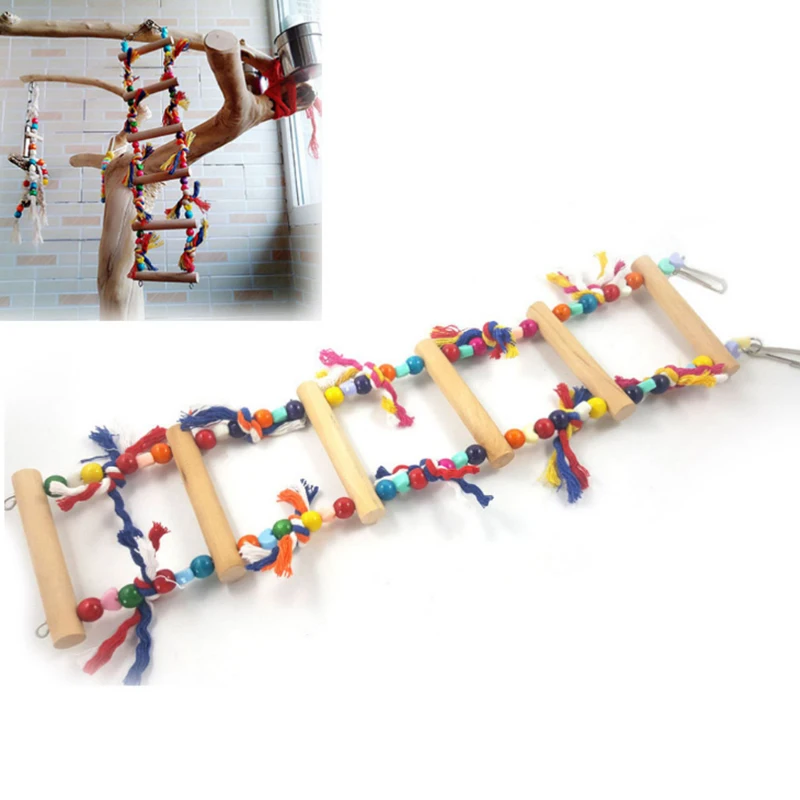 Parrot Pet Bird Wood Ladder Climb Hanging Hamster Toys Rope Parrot Bites Stand Parakeet Budgie Birds Toys Accessoires Supplies
Parrot Pet Bird Wood Ladder Climb Hanging Hamster Toys Rope Parrot Bites Stand Parakeet Budgie Birds Toys Accessoires Supplies