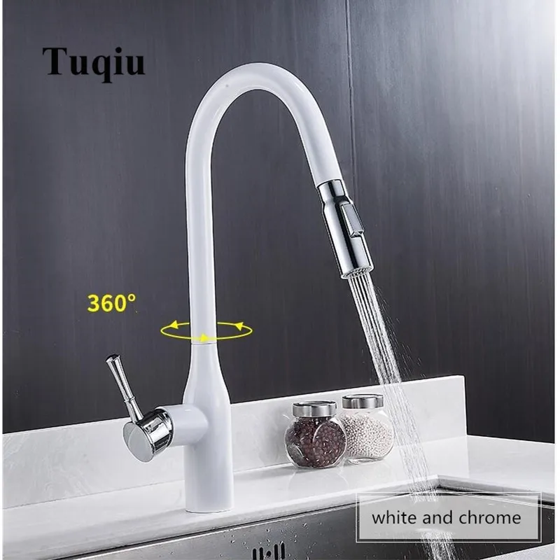 Newly Arrival Pull Out Kitchen Faucet Chrome/white/black Sink Mixer Tap 360 degree rotation kitchen mixer taps Kitchen Tap
Newly Arrival Pull Out Kitchen Faucet Chrome/white/black Sink Mixer Tap 360 degree rotation kitchen mixer taps Kitchen Tap