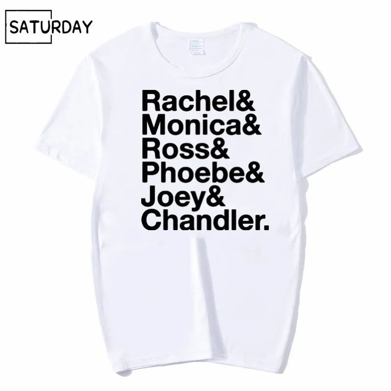 Мужская футболка Joey Rachel Monica Ross Chandler Friends для женщин Летняя с короткими рукавами