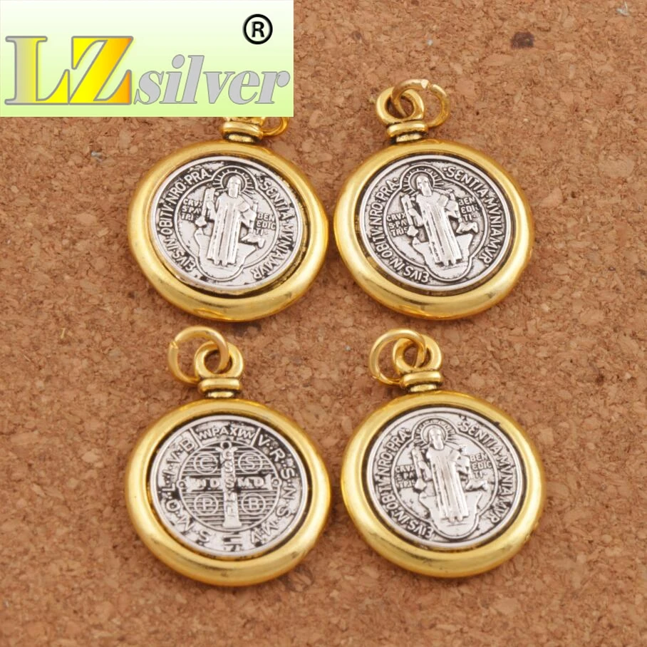 50pcs 2-Tone Saint St Benedict Medal Cross Spacer Charm Beads 24.7x18.9mm Pendants Handmade Jewelry DIY T1693
50pcs 2-Tone Saint St Benedict Medal Cross Spacer Charm Beads 24.7x18.9mm Pendants Handmade Jewelry DIY T1693
