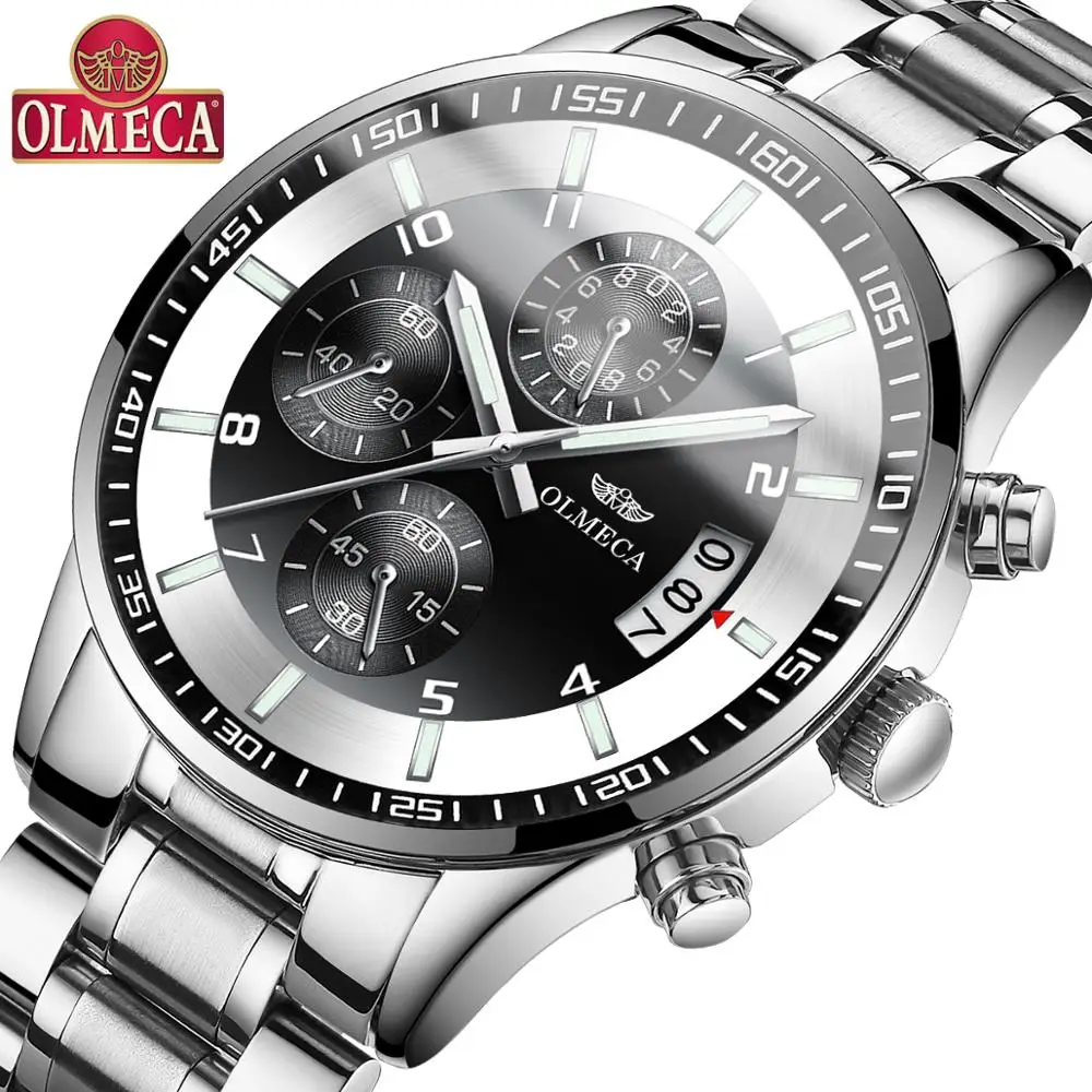 OLMECA Relogio Masculino Alloy Watch Businessman Complete Calendar Wrist Watch 3ATM Waterproof Watches Quartz Clock for Men
OLMECA Relogio Masculino Alloy Watch Businessman Complete Calendar Wrist Watch 3ATM Waterproof Watches Quartz Clock for Men