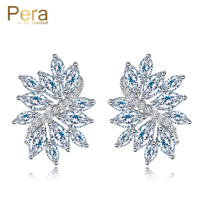 Pera Korean Style Silver Color Jewelry Big Ear Hollow Out Geometric Snowflake Cubic Zirconia Stud Earrings For Women Party E039
Pera Korean Style Silver Color Jewelry Big Ear Hollow Out Geometric Snowflake Cubic Zirconia Stud Earrings For Women Party E039