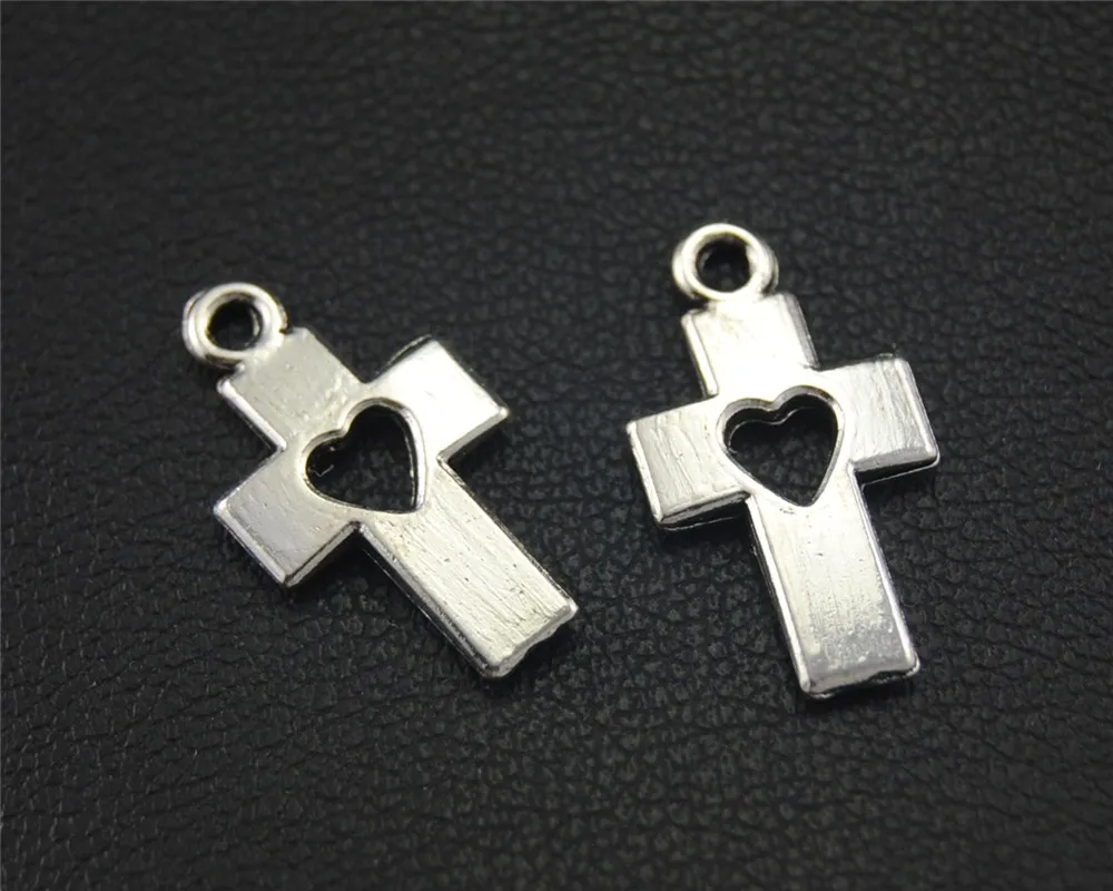 50pcs Silver Color Hollow out heart cross Charm Pendant DIY Necklace Bracelet Bangle Findings 16x8mm A1741
50pcs Silver Color Hollow out heart cross Charm Pendant DIY Necklace Bracelet Bangle Findings 16x8mm A1741