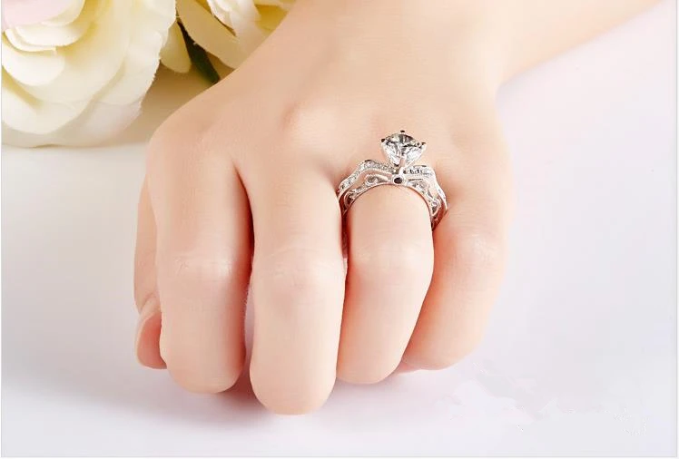 MDEAN 925 Sterling Silver Wedding Ring For Women AAA Cubic Zirconia Trendy Jewelry Engagement Rings Size6-9 S0065
MDEAN 925 Sterling Silver Wedding Ring For Women AAA Cubic Zirconia Trendy Jewelry Engagement Rings Size6-9 S0065