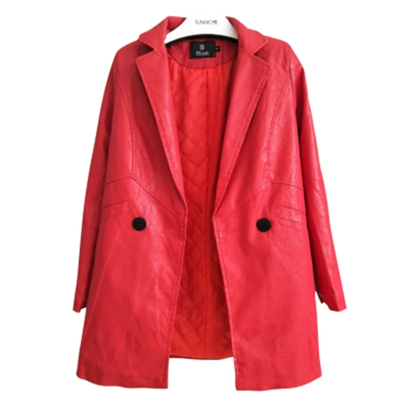 2018 Spring Autumn Women Leather Jacket Fashion High-end PU Leather Coats long Slim PU Leather Trench Coats leather jacket
2018 Spring Autumn Women Leather Jacket Fashion High-end PU Leather Coats long Slim PU Leather Trench Coats leather jacket