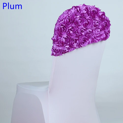 Plum Colour Wedding Chair Sash Embroider Rosette Rose Flower Lycra Chair Decoration Chair Covers Hood Cap Cover Fit All Chairs
Plum Colour Wedding Chair Sash Embroider Rosette Rose Flower Lycra Chair Decoration Chair Covers Hood Cap Cover Fit All Chairs