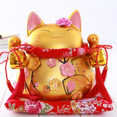 A Gold color gems m lucky cat Japanese large genuine blessing shop opened in Japan piggy business butterfly ornaments ceramic
A Gold color gems m lucky cat Japanese large genuine blessing shop opened in Japan piggy business butterfly ornaments ceramic