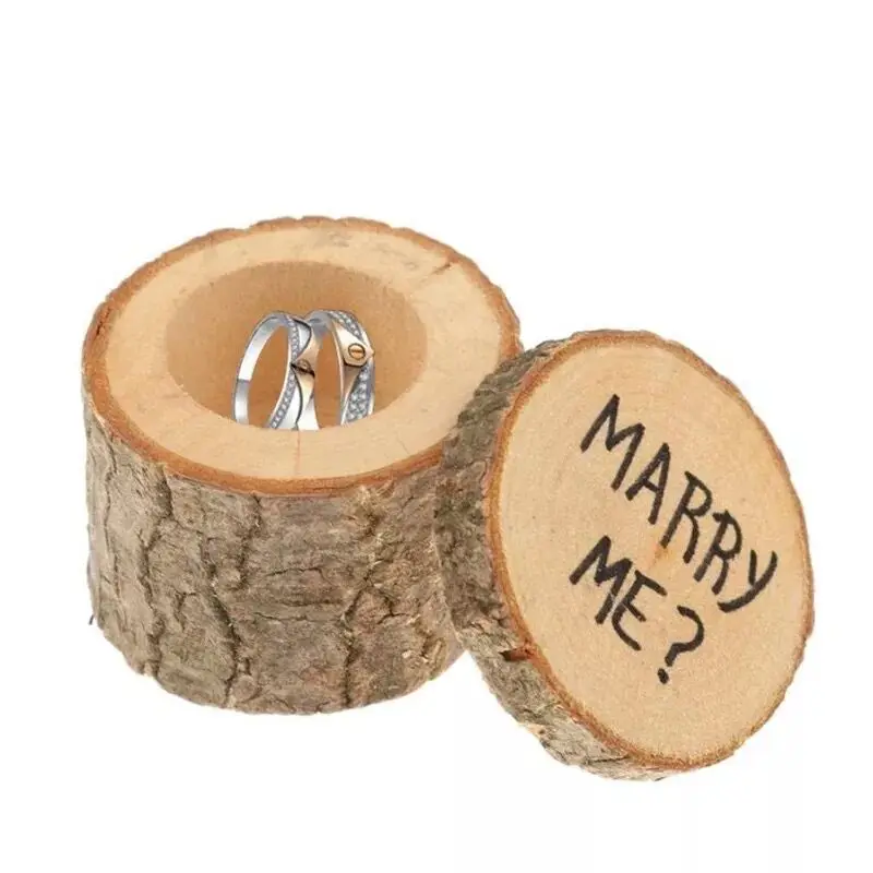 marry me Personalized Rustic Tree Stump Ring Bearer Pillow Box ring holder wedding decoration
marry me Personalized Rustic Tree Stump Ring Bearer Pillow Box ring holder wedding decoration