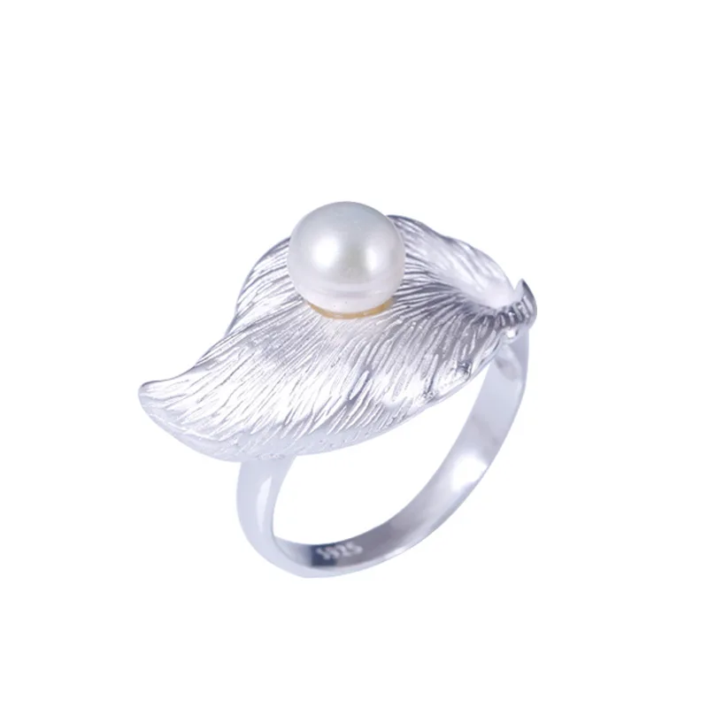 BOEYCJR S925 Silver Adjustable Ethnic Silver Leaf pearl Fine Jewelry Elegant Rings for Women Engagement Gift anillo anneau
BOEYCJR S925 Silver Adjustable Ethnic Silver Leaf pearl Fine Jewelry Elegant Rings for Women Engagement Gift anillo anneau
