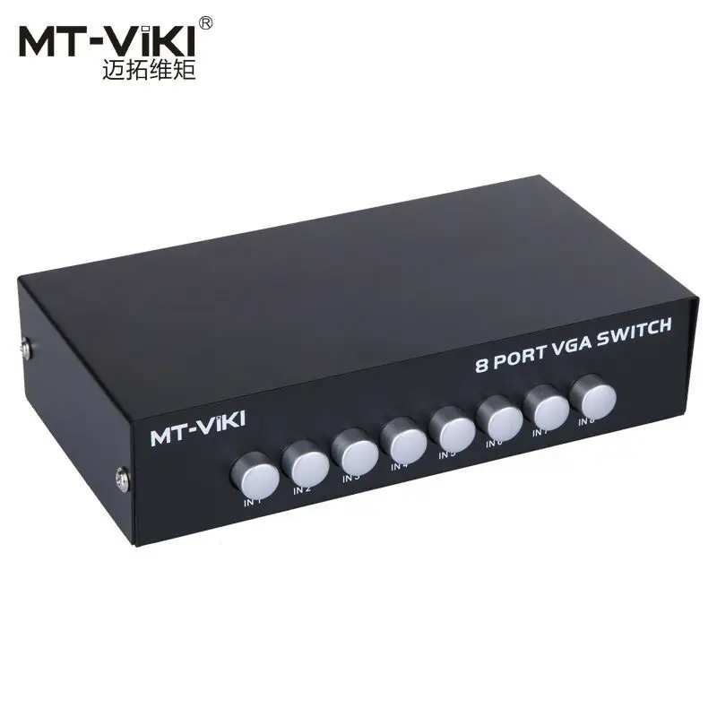 VGA-коммутатор MT-VIKI, 8 портов, без USB, 8 входов, 1 выход, VGA-видео, 8 компьютеров, совместное использование одного монитора Maituo MT-15-8H
VGA-коммутатор MT-VIKI, 8 портов, без USB, 8 входов, 1 выход, VGA-видео, 8 компьютеров, совместное использование одного монитора Maituo MT-15-8H