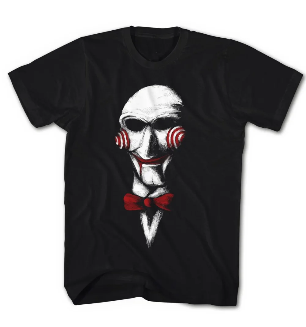 Футболка Herren Jigsaw Puppe Spiel Horror Film Saw Neu 2019 новая брендовая дешевая распродажа 100%