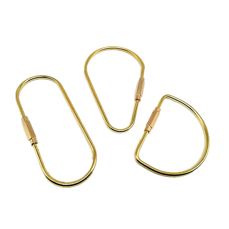 5Pcs/lot Brass Screw D-ring O Shaped D Shaped Locking Carabiner Clip Hook Buckle Key Chain Ring Snap Keychain
5Pcs/lot Brass Screw D-ring O Shaped D Shaped Locking Carabiner Clip Hook Buckle Key Chain Ring Snap Keychain