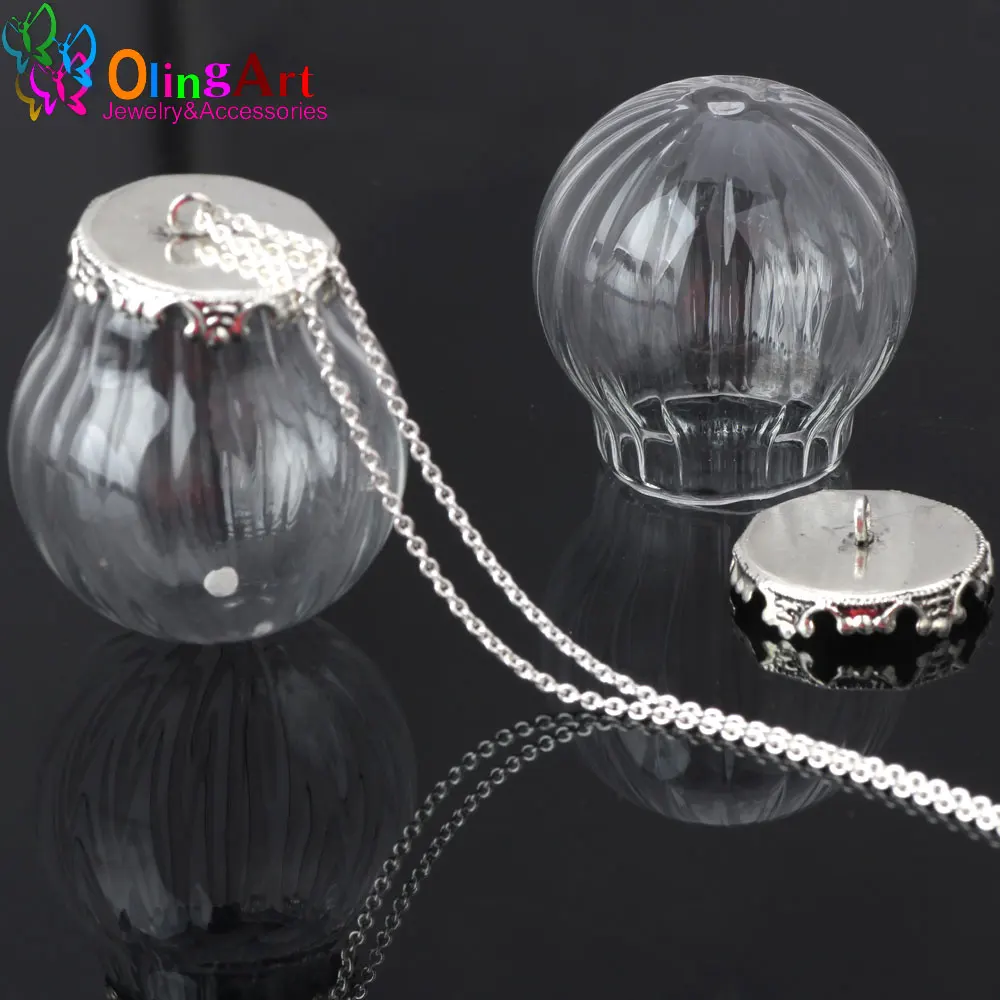 OlingArt 6pcs/lot 30mm Pumpkin ball Glass Pendant glass Vintage Mini Wish bottle DIY Necklace making Jewelry Women Gift
OlingArt 6pcs/lot 30mm Pumpkin ball Glass Pendant glass Vintage Mini Wish bottle DIY Necklace making Jewelry Women Gift