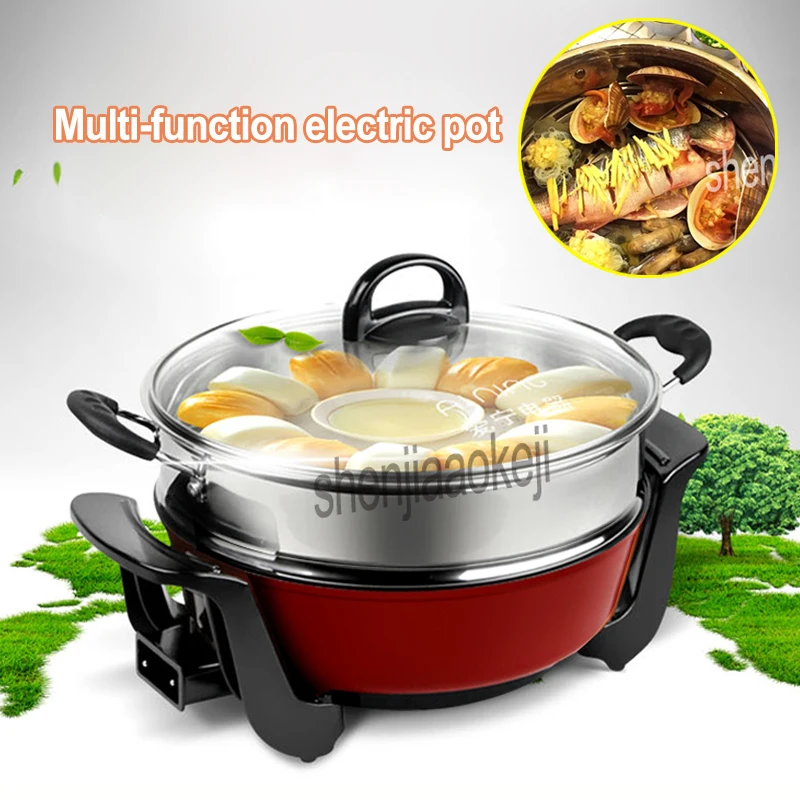 Electric cooker Non-stick pan Electric wok frying pan Multi-function for hot pot noodle frying stew steam cooker 5L 220v/50hz
Electric cooker Non-stick pan Electric wok frying pan Multi-function for hot pot noodle frying stew steam cooker 5L 220v/50hz