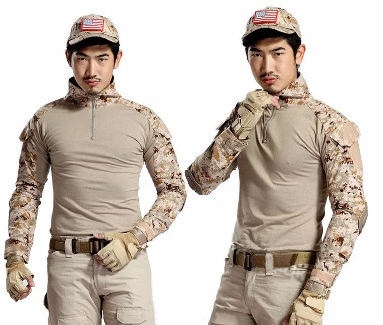 Army Camouflage Tactical T Shirt Men Long Sleeve Fitness Military Uniform Combat Clothing with Elbow Pads Hunt Outdoors T-Shirt
Army Camouflage Tactical T Shirt Men Long Sleeve Fitness Military Uniform Combat Clothing with Elbow Pads Hunt Outdoors T-Shirt