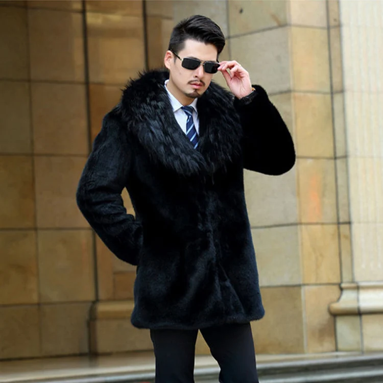 New Fur Collar Large Size Male Imitation Fur Overcoats Winter Autumn Mens Warm Faux Fur Outwears Jaqueta Masculina S/6XL D395
New Fur Collar Large Size Male Imitation Fur Overcoats Winter Autumn Mens Warm Faux Fur Outwears Jaqueta Masculina S/6XL D395