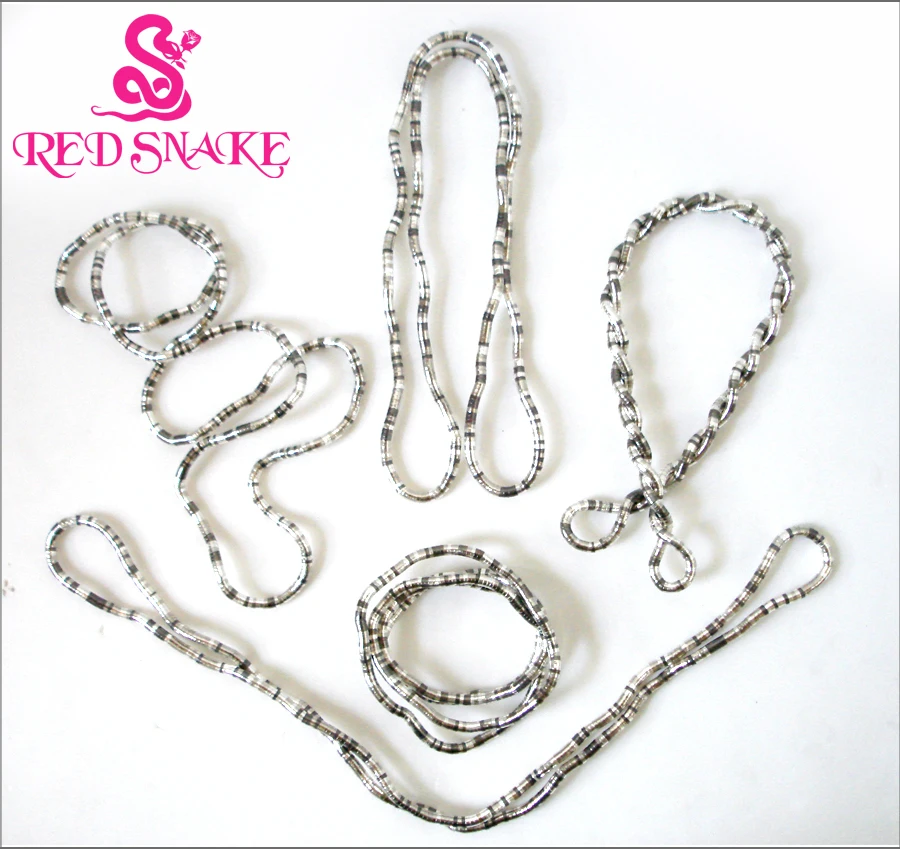RED SNAKE 5pcs Wholesale Bendy Fashion Flexible Silver plated +Black Mixedcolor Snake Necklace 90cm*5mm Larger
RED SNAKE 5pcs Wholesale Bendy Fashion Flexible Silver plated +Black Mixedcolor Snake Necklace 90cm*5mm Larger