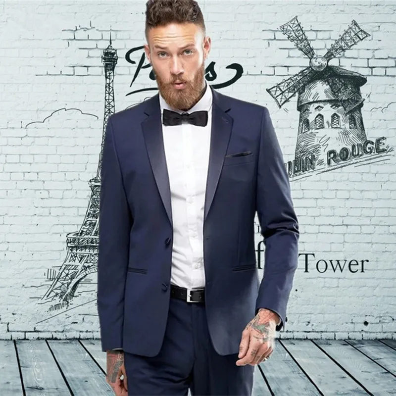 Slim Fit Men Two Piece Suits Wedding Suit For Men Custom Made Blue Groomsmen Suit Mens Wedding Tuxedo
Slim Fit Men Two Piece Suits Wedding Suit For Men Custom Made Blue Groomsmen Suit Mens Wedding Tuxedo