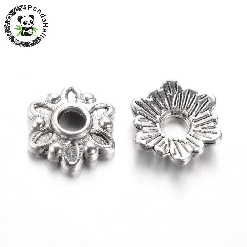 Tibetan Style Beads Caps, Lead Free & Nickel Free & Cadmium Free, Flower, Antique Silver Color, Size: about 8mm in diameter
Tibetan Style Beads Caps, Lead Free & Nickel Free & Cadmium Free, Flower, Antique Silver Color, Size: about 8mm in diameter