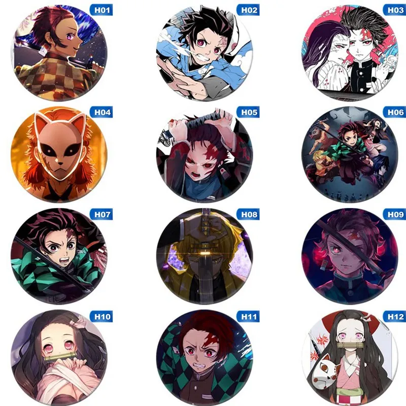 1 шт. Новый Kimetsu No Yaiba Kamado Tanjirou собирать сумки значки Кнопка брошь булавки косплей