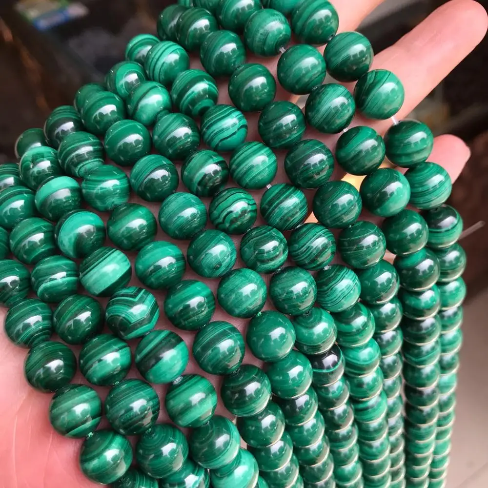 6/8/10mm Genuine Natural Malachite Stone Beads Round Loose Real Natural Gem Stone Beads For Jewelry Making TOP QUALITY
6/8/10mm Genuine Natural Malachite Stone Beads Round Loose Real Natural Gem Stone Beads For Jewelry Making TOP QUALITY