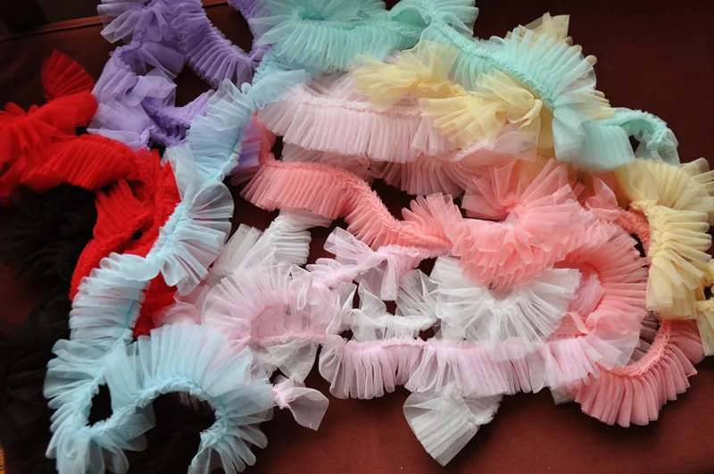 10Yards/lot 5cm Ruffle Pleated Lace Trim Mesh Lace Fabric For Wedding Dress Skirt Cuffs Doll Dress Sewing Accessories
10Yards/lot 5cm Ruffle Pleated Lace Trim Mesh Lace Fabric For Wedding Dress Skirt Cuffs Doll Dress Sewing Accessories