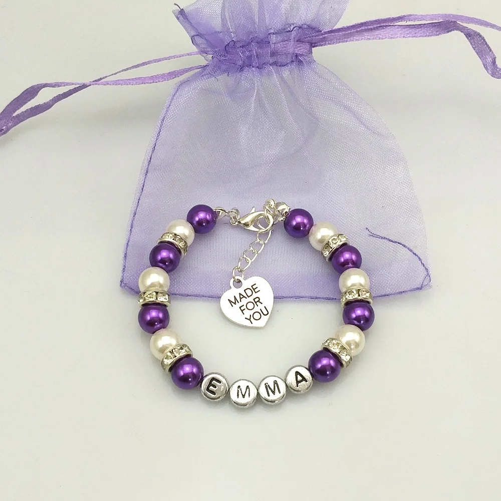New name Personalised Girl baby Birthday Christmas Gift Charm Bracelet purple with bag
New name Personalised Girl baby Birthday Christmas Gift Charm Bracelet purple with bag