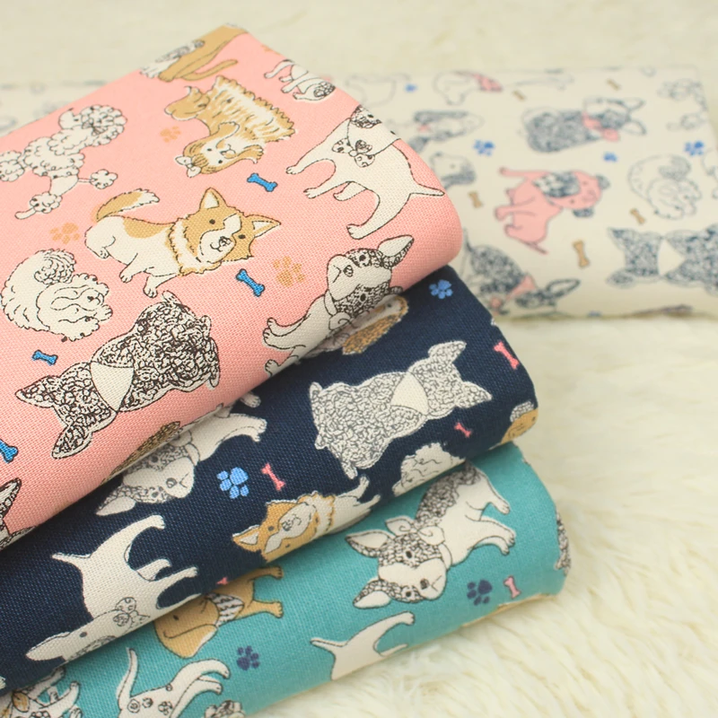Half Yard Import Cotton Linen Cartoon Cute Dog Print Fabric, Handmade DIY Quilting Garment Mouth Gold Package Cloth CR-A304
Half Yard Import Cotton Linen Cartoon Cute Dog Print Fabric, Handmade DIY Quilting Garment Mouth Gold Package Cloth CR-A304