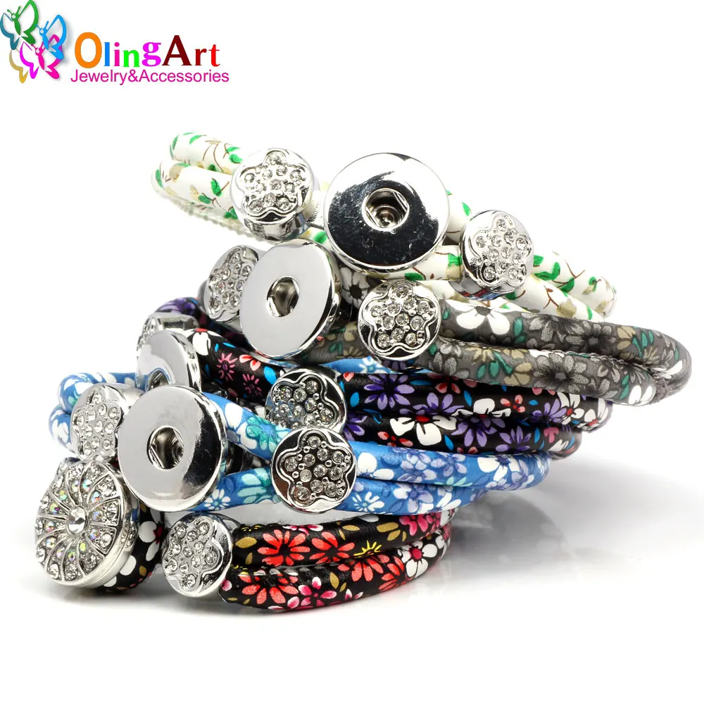 OlingArt 1pcs/Lot 5color PU leather Charm Bracelets For Women Fit 18mm Partnerbeads Snaps Button Jewelry European sweet style
OlingArt 1pcs/Lot 5color PU leather Charm Bracelets For Women Fit 18mm Partnerbeads Snaps Button Jewelry European sweet style