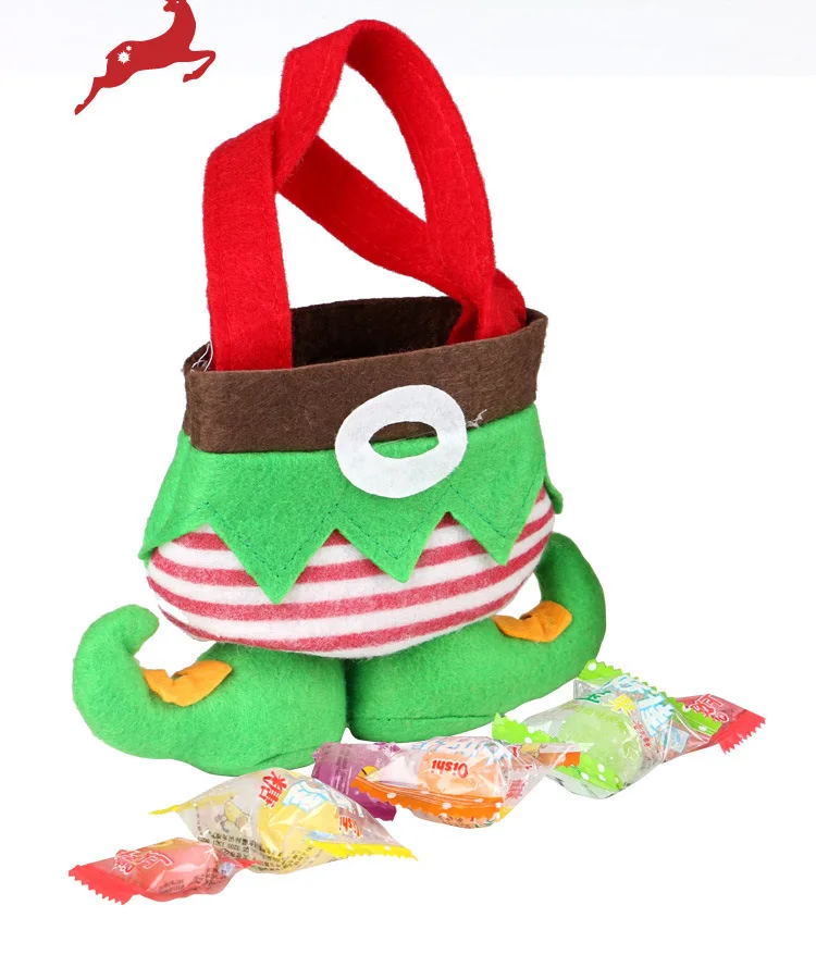 Elf pants style with sand can stand on its own Candy Bags Christmas Gift Bag Xmas Bag
Elf pants style with sand can stand on its own Candy Bags Christmas Gift Bag Xmas Bag
