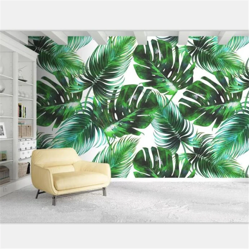 beibehang Wallpaper murals custom home decor living room bedroom photos Nordic plants green leaves hand-painted murals
beibehang Wallpaper murals custom home decor living room bedroom photos Nordic plants green leaves hand-painted murals
