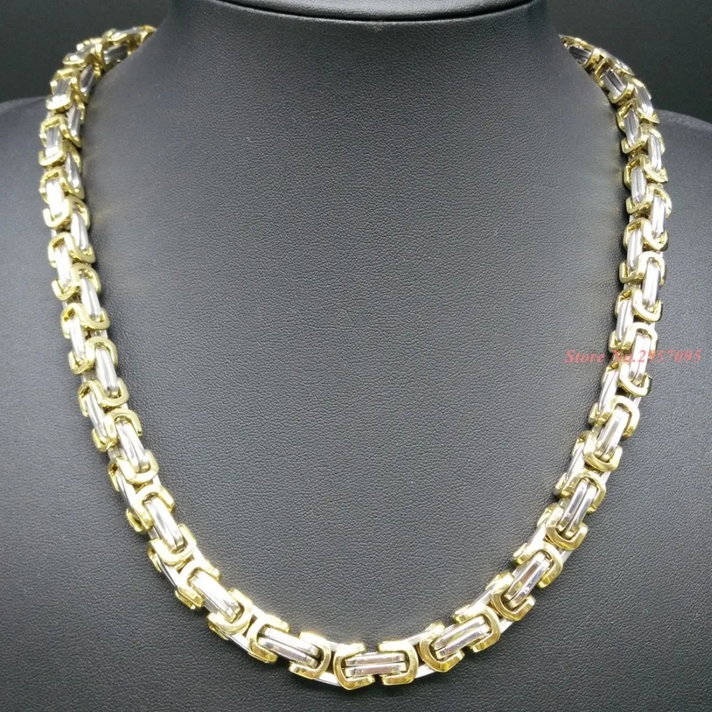 8mm Width Byzantine Stainless Steel Necklace Mens Boys Chain Necklace Silver Gold Color Fashion Men Jewelry
8mm Width Byzantine Stainless Steel Necklace Mens Boys Chain Necklace Silver Gold Color Fashion Men Jewelry
