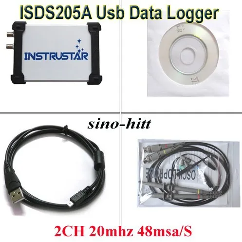 USB осциллограф ISDS205A на основе ПК 2CH 20mhz 48msa/S|usb crystal|oscilloscope owonusb memory stick promotional |
