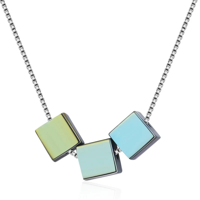 KOFSAC Trendy 925 Silver Necklaces For Women Jewelry Fashion Gradual Change Square Pendant Necklace Lady Engagement Accessories
KOFSAC Trendy 925 Silver Necklaces For Women Jewelry Fashion Gradual Change Square Pendant Necklace Lady Engagement Accessories