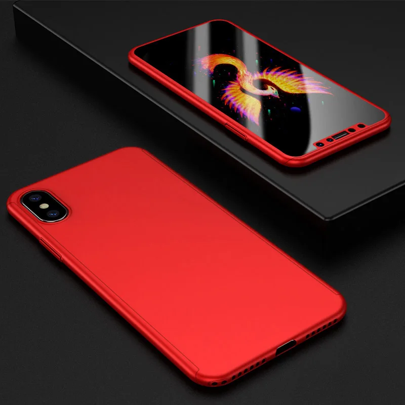 Новинка 360 полностью закрытый чехол для телефона чехлы iPhone XS Max XR X 10 iPhoneXS жесткий
