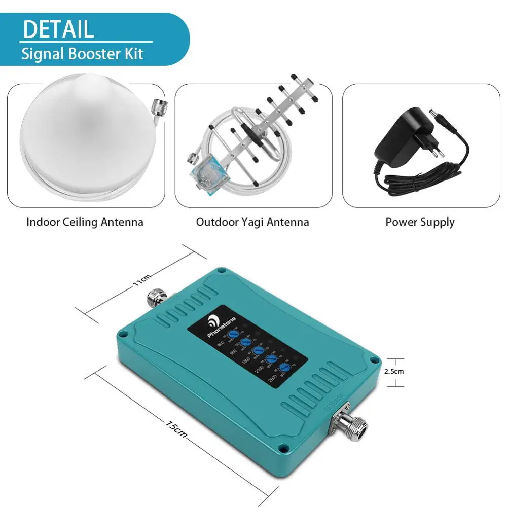 2G 3G 4G Cellular Signal Amplifier Five Band 800/900/1800/2100/2600MHz Mobile Signal Booster 70dB GSM 4G lte Signal Repeater Set
2G 3G 4G Cellular Signal Amplifier Five Band 800/900/1800/2100/2600MHz Mobile Signal Booster 70dB GSM 4G lte Signal Repeater Set