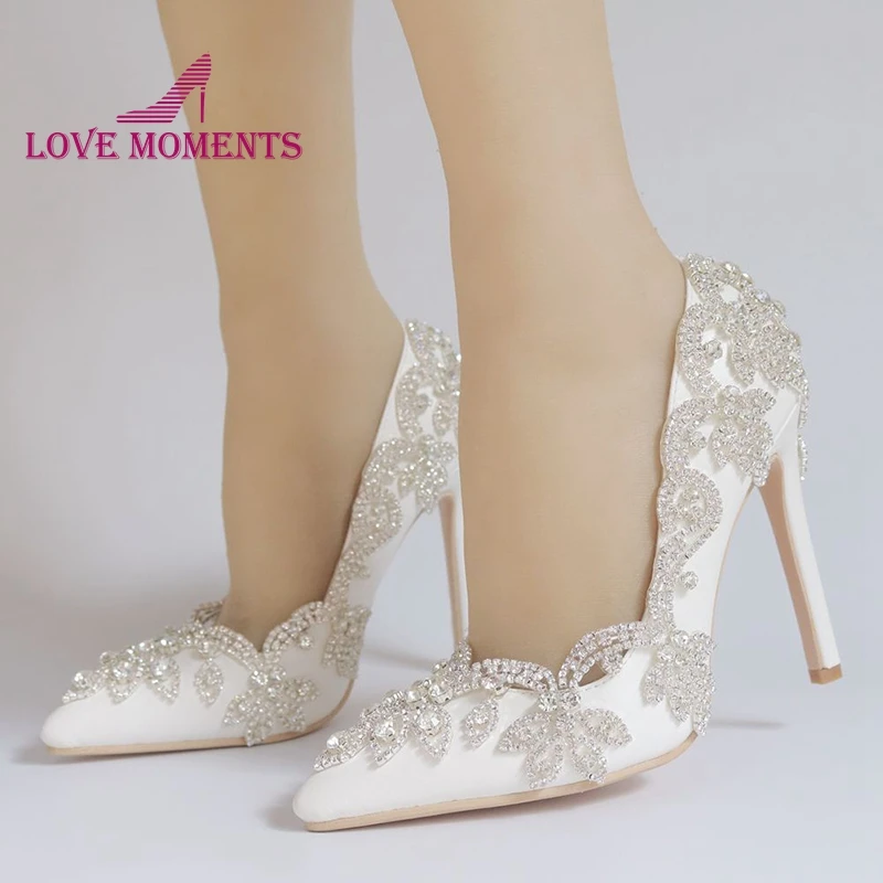 White Rhinestone Flower Wedding Shoes 11cm High Heel Pointed Toe Lady Party Prom Shoes Thin Heel Birthday Party Pumps Size 41
White Rhinestone Flower Wedding Shoes 11cm High Heel Pointed Toe Lady Party Prom Shoes Thin Heel Birthday Party Pumps Size 41