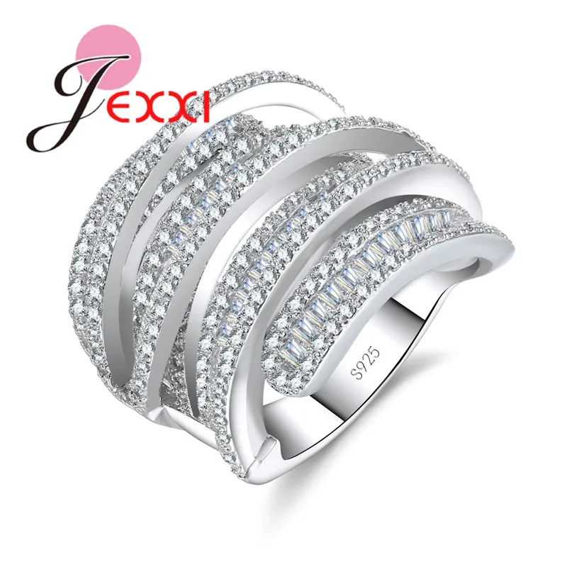 Trendy Jewelry Ring 925 Sterling Silver Engagement Finger Rings Micro Clear CZ Paved For Women Brand Fine Jewelry
Trendy Jewelry Ring 925 Sterling Silver Engagement Finger Rings Micro Clear CZ Paved For Women Brand Fine Jewelry