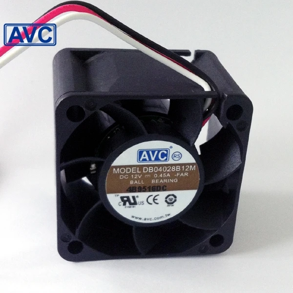 cooling fan DB04028B12M -FAR DC12V 0.45A Server Square Fan 3-wire 40x40x28mm 4cm 40mm 40 pcs/lot AVC
cooling fan DB04028B12M -FAR DC12V 0.45A Server Square Fan 3-wire 40x40x28mm 4cm 40mm 40 pcs/lot AVC