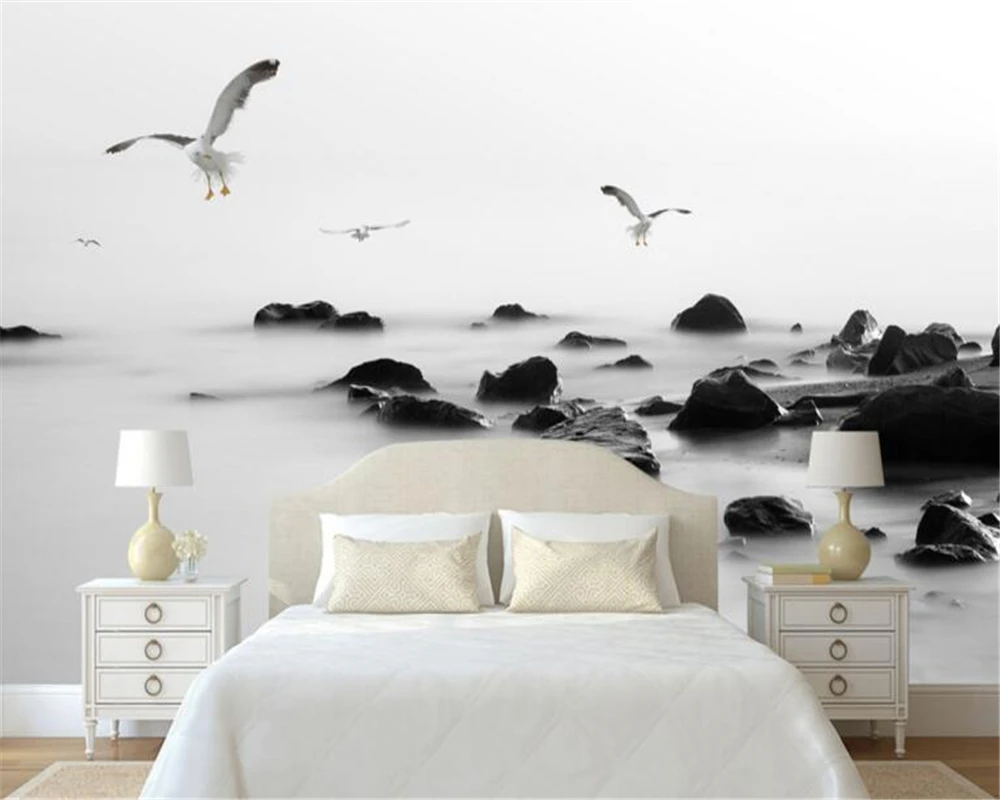Beibehang Black and white seagull background 3d wallpaper photo home decoration mural 3D living room bedroom wallpaper murals
Beibehang Black and white seagull background 3d wallpaper photo home decoration mural 3D living room bedroom wallpaper murals
